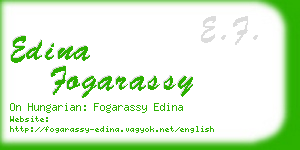 edina fogarassy business card